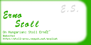 erno stoll business card